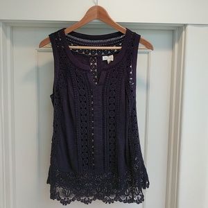 Anthropologie Meadow Rue Blue Top